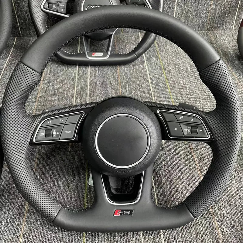 Forged Carbon Fiber & Leather LED Steering Wheel Modification & Upgrade for Audi A1 A3 A4L A5 A6L A7 Q2 Q3 Q5 Q7