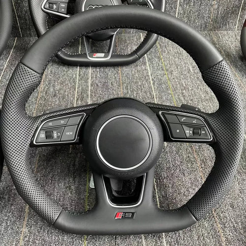 Forged Carbon Fiber & Leather LED Steering Wheel Modification & Upgrade for Audi A1 A3 A4L A5 A6L A7 Q2 Q3 Q5 Q7