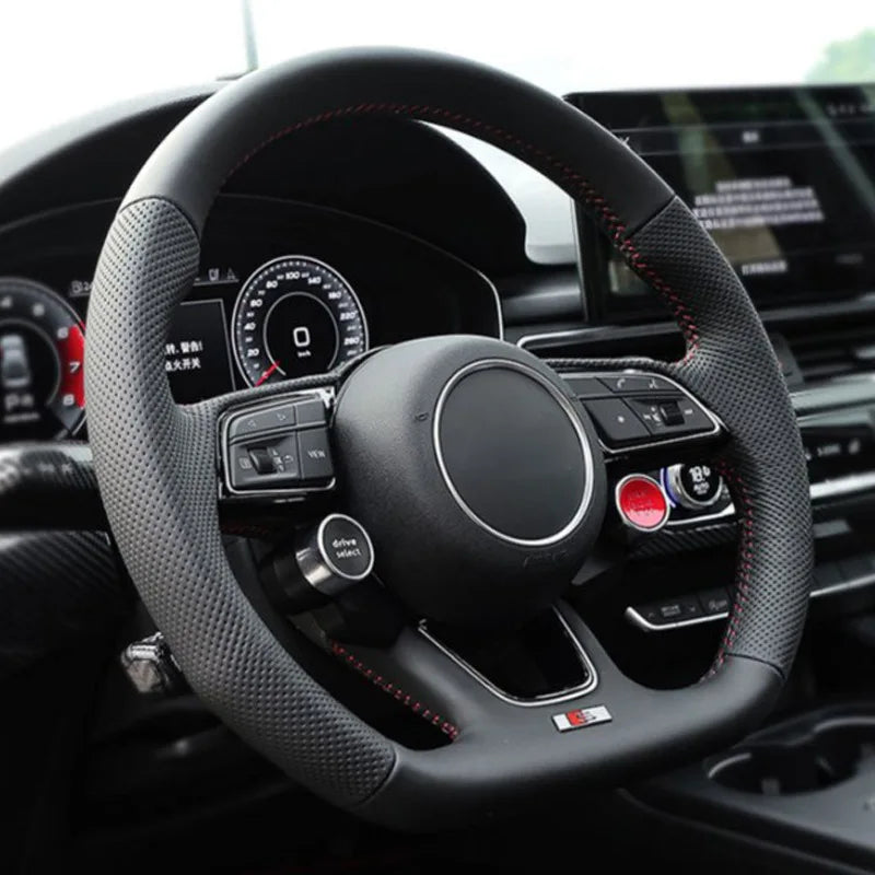 Forged Carbon Fiber & Leather LED Steering Wheel Modification & Upgrade for Audi A1 A3 A4L A5 A6L A7 Q2 Q3 Q5 Q7