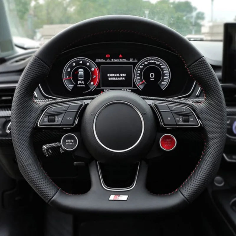 Forged Carbon Fiber & Leather LED Steering Wheel Modification & Upgrade for Audi A1 A3 A4L A5 A6L A7 Q2 Q3 Q5 Q7