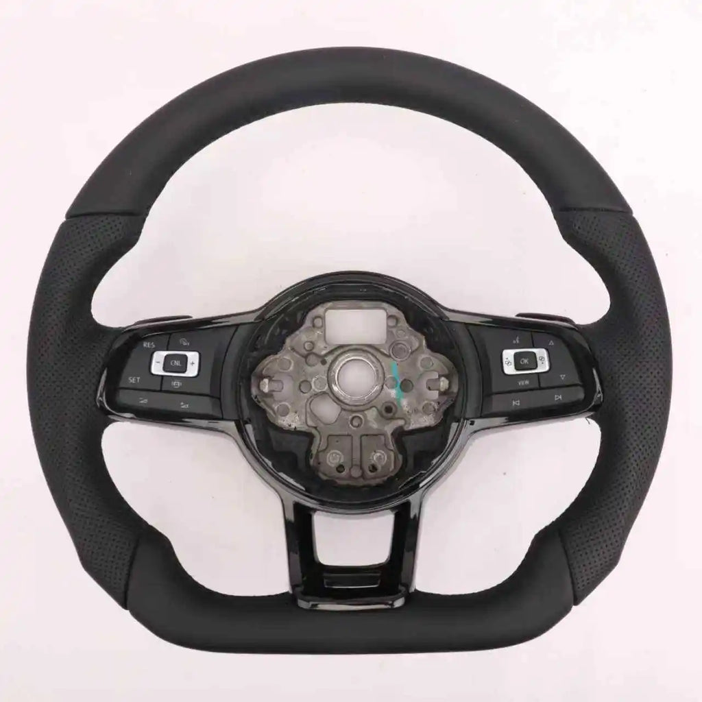 YLD Carbon Fiber Leather Steering Wheel Suitable for VW GTI GTS R GTD Golf 7 MK7 MK6 R-Line Polo Passat Car Steering Wheel