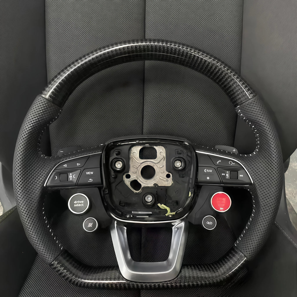 GZYLC Custom Forged Carbon Fiber Steering Wheel for Audi A3 8V 8L A4 B8 B9 B7 A6 C8 C7 TT 8J Q3 Q5 S4 B8.5 Q7 A5 R8 RS3 S3
